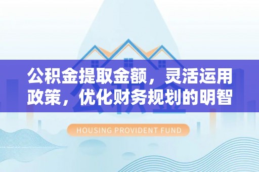 漳县公积金提取金额，灵活运用政策，优化财务规划的明智选择